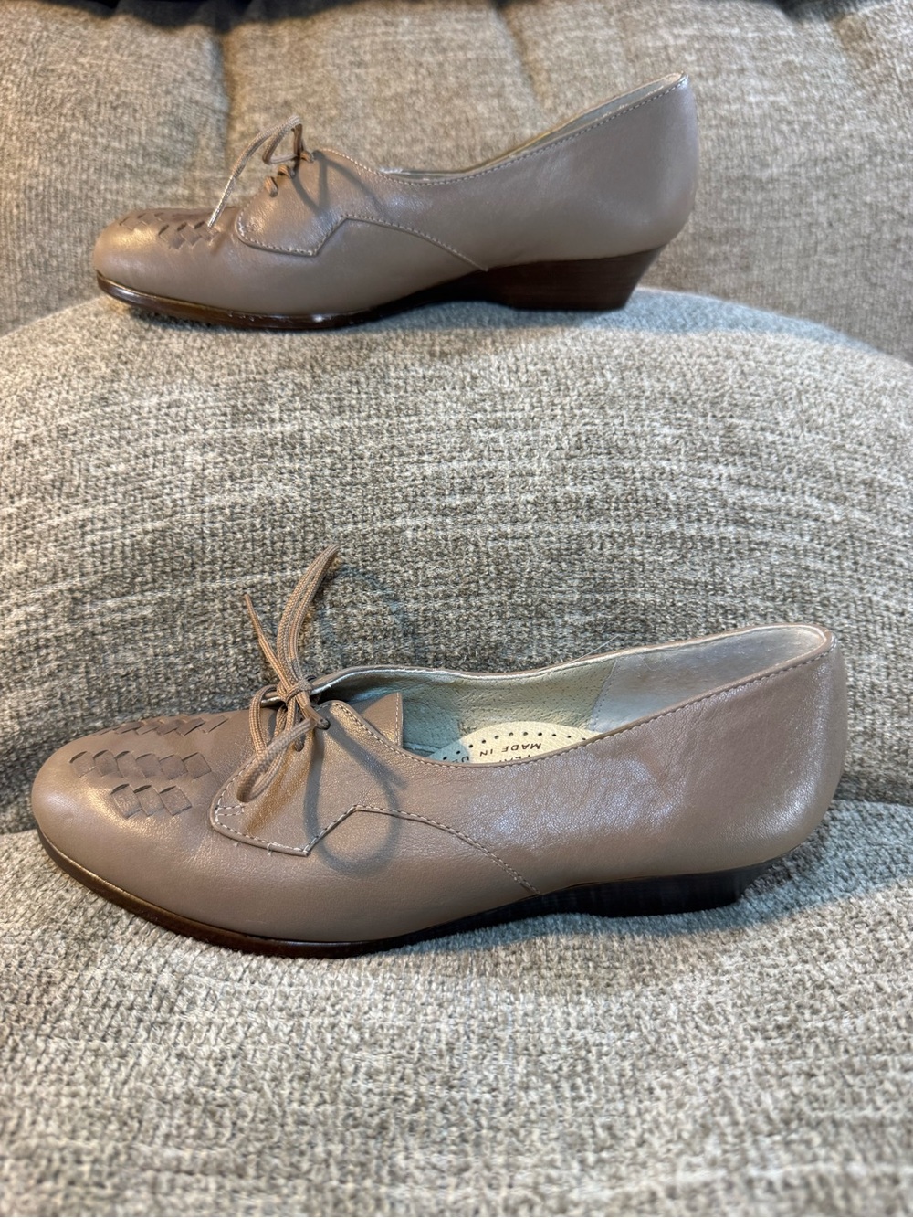 Vintage Penaljo Leather Fine Art of Comfort lace-up oxford flats #24260 Size 5M - Picture 2 of 11